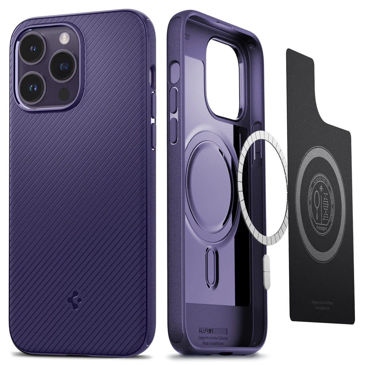 Spigen iPhone 14 Pro Max Case Mag Armor MagFit Casing with Magnetic Charging Compatible Magnetic Cover ShockProof iPhone Cover